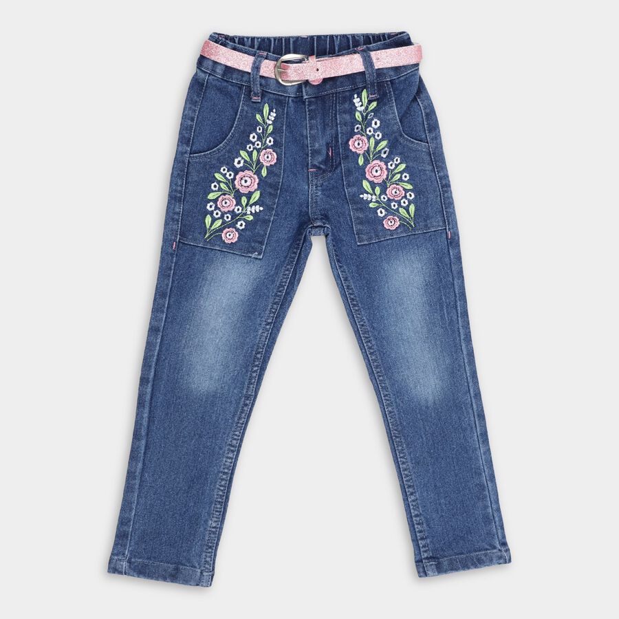 Girl's Jeans, Mid Blue, large image number null