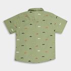 Infants' Cotton Shirt, Olive, small image number null