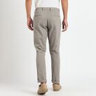 Men's 100% Cotton Slim Fit Casual Trousers, Light Grey, small image number null