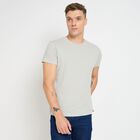 Men's Round Neck Half Sleeves T-Shirt, Light Grey, small image number null