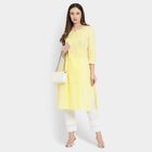 Ladies' Cotton Kurta, Yellow, small image number null