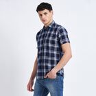 Men's Cotton Casual Shirt, Dark Blue, small image number null