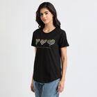 Ladies' Cotton T-Shirt, Black, small image number null