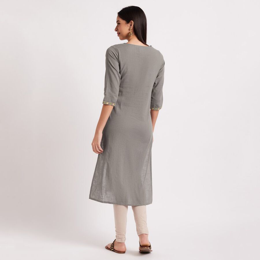 Ladies' Cotton Kurta, Light Grey, large image number null