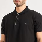 Mens' Collared Half Sleeves T-Shirt, Black, small image number null