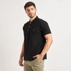 Mens' Collared Half Sleeves T-Shirt, Black, small image number null