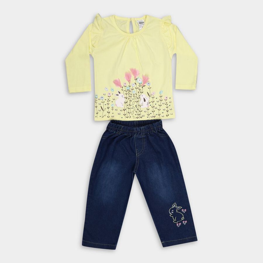 Infant Girl's Hipster Set, Yellow, large image number null