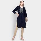 Ladies' Kurta, Navy Blue, small image number null