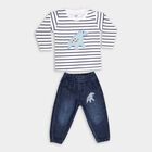 Infant Boy's Cotton Baba Suit, नेवी ब्लू, small image number null