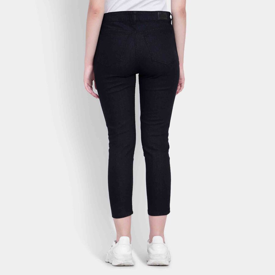 Basic Wash High Rise Skinny Jeans, Black, large image number null