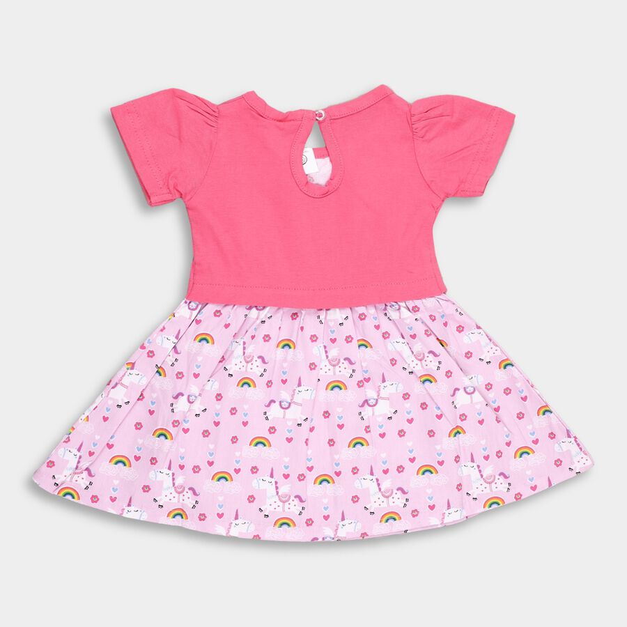 Infant Girl's 100% Cotton Frock, लाइलेक, large image number null