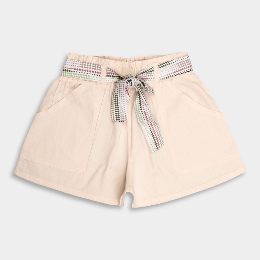 Girls' Cotton Shorts, Light Pink, large image number null