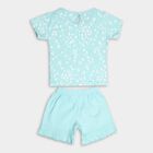 Infants' Cotton Short Set, Aqua, small image number null