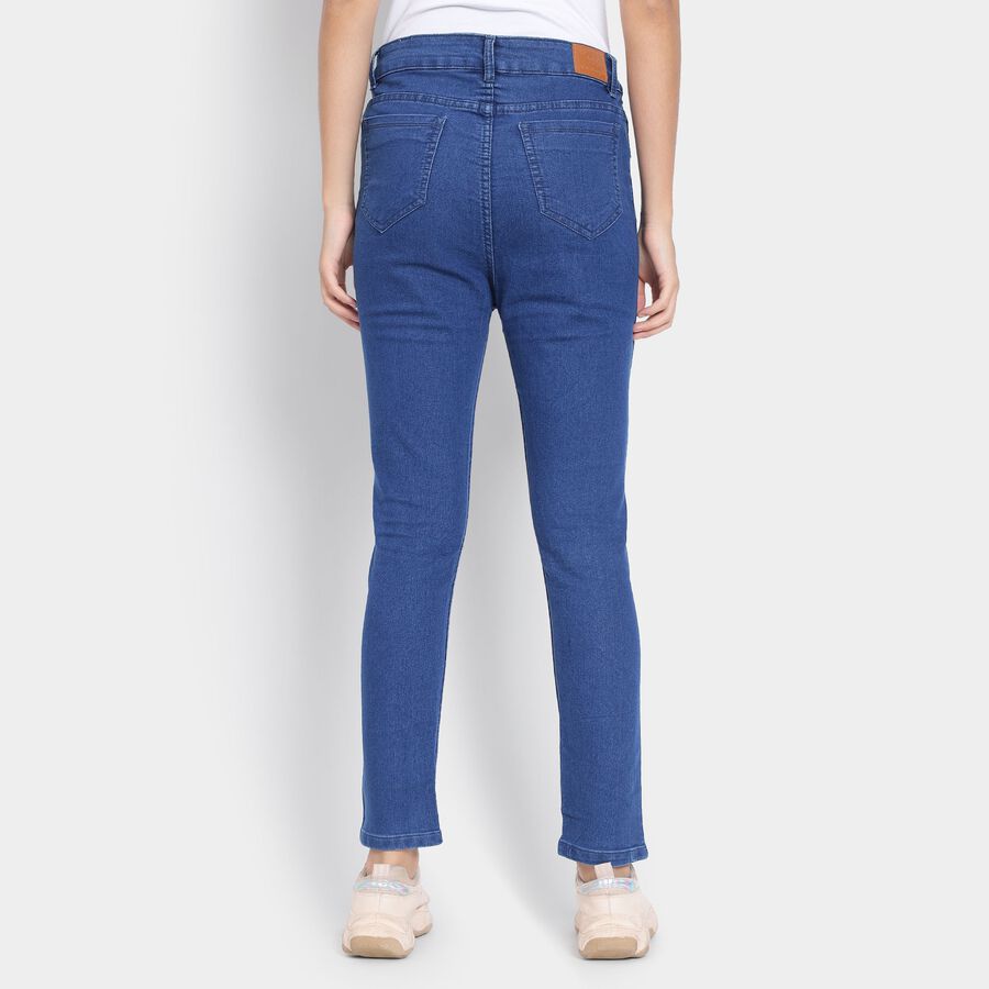 Ladies' Jeans, गहरा नीला, large image number null