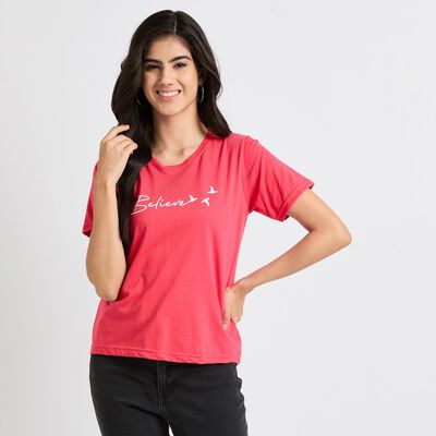 Ladies' Cotton Round Neck T-Shirt