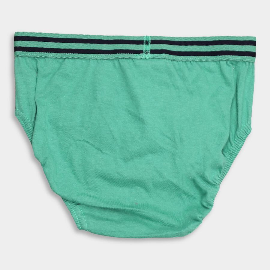 Boys' Cotton Briefs, Light Green, large image number null