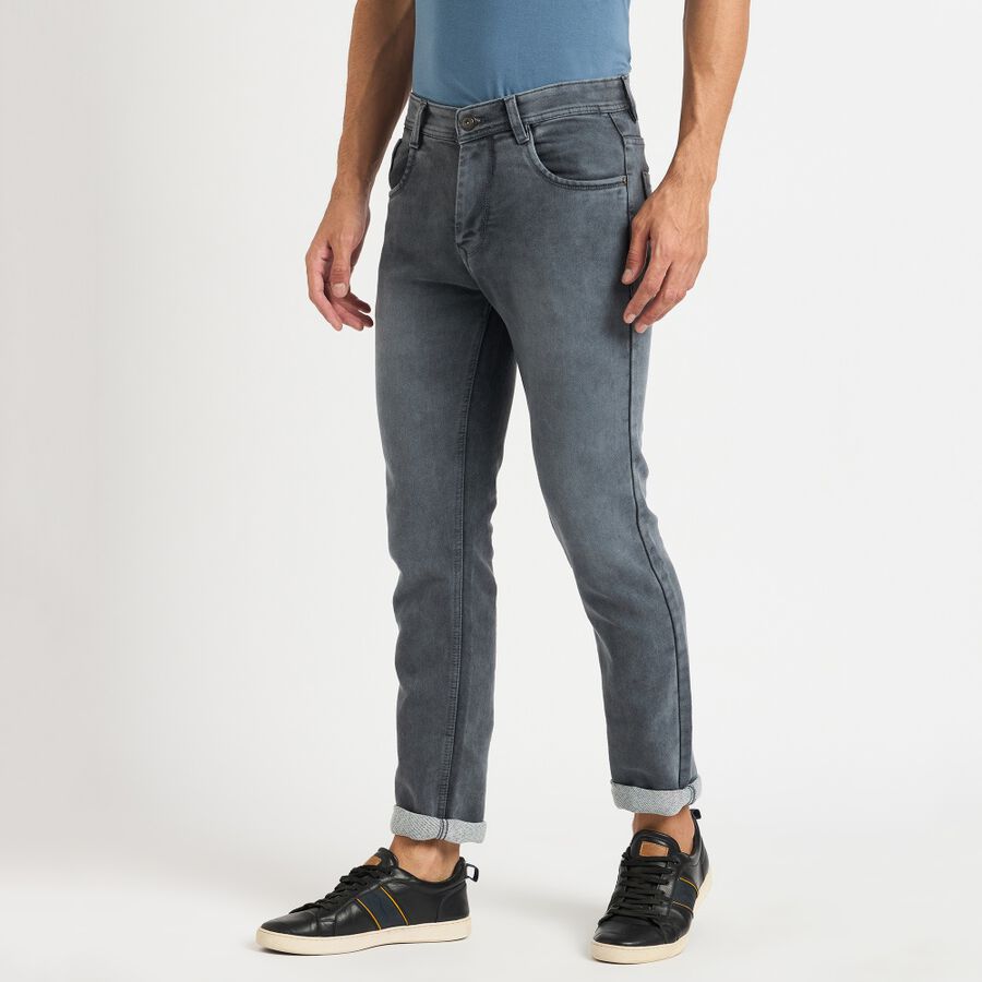 Men's Jeans, गहरा ग्रे, large image number null