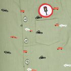 Infants' Cotton Shirt, Olive, small image number null