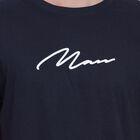 Men's Round Neck Half Sleeves T-Shirt, Navy Blue, small image number null