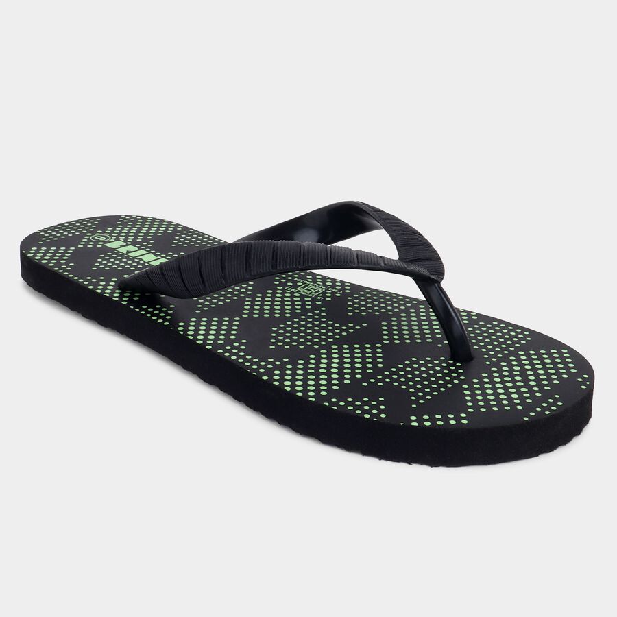 Men's Printed Slippers, Green, large image number null