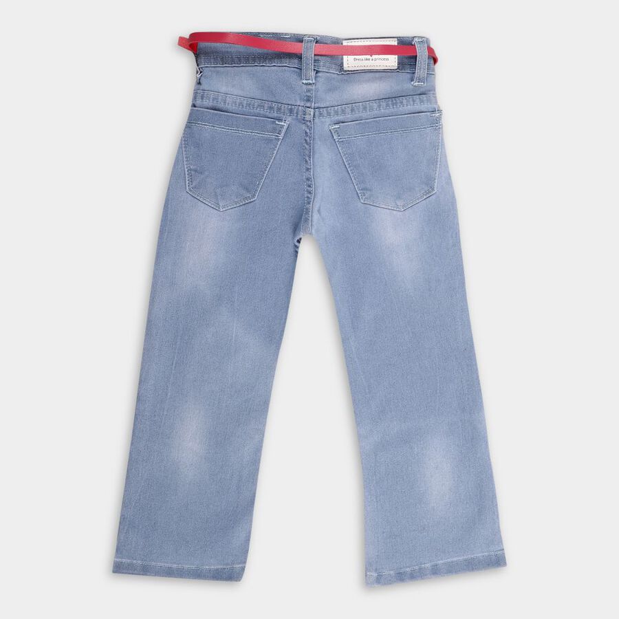 Girls' Jeans, मध्यम नीला, large image number null