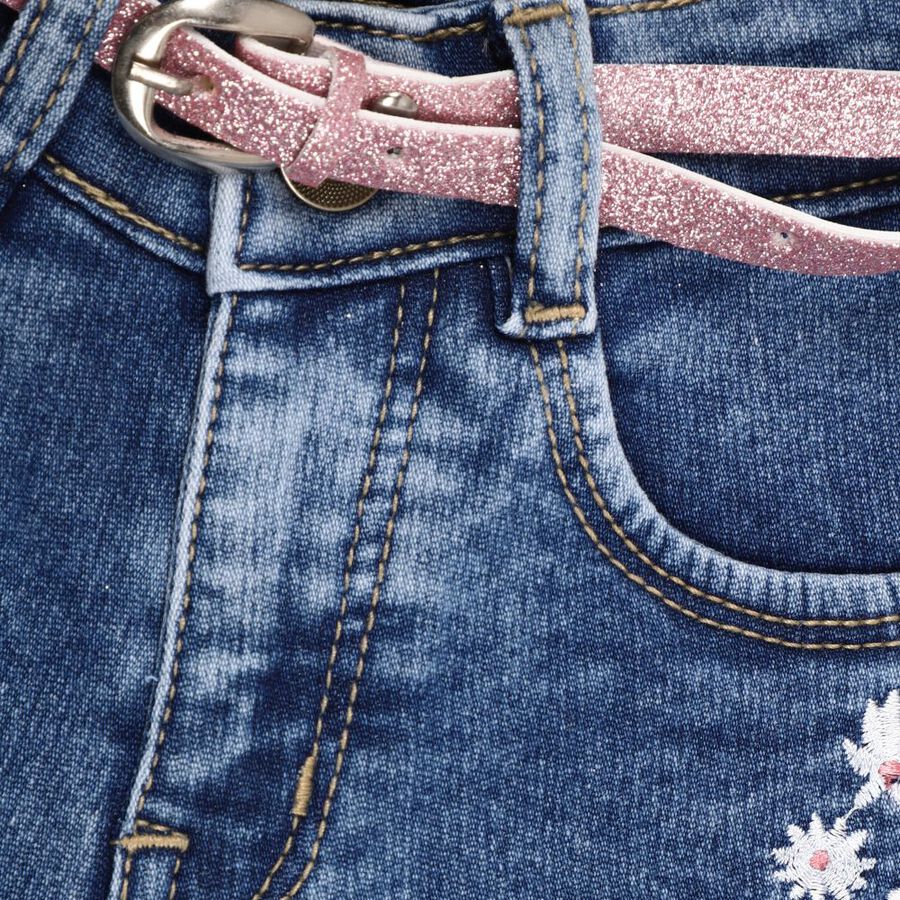 Girls' Jeans, गहरा नीला, large image number null