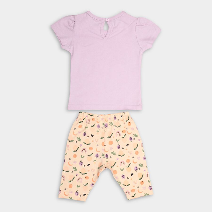 Infants' Cotton Capri Set, Lilac, large image number null