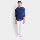 Men's 100% Cotton Casual Shirt, Navy Blue, small image number null