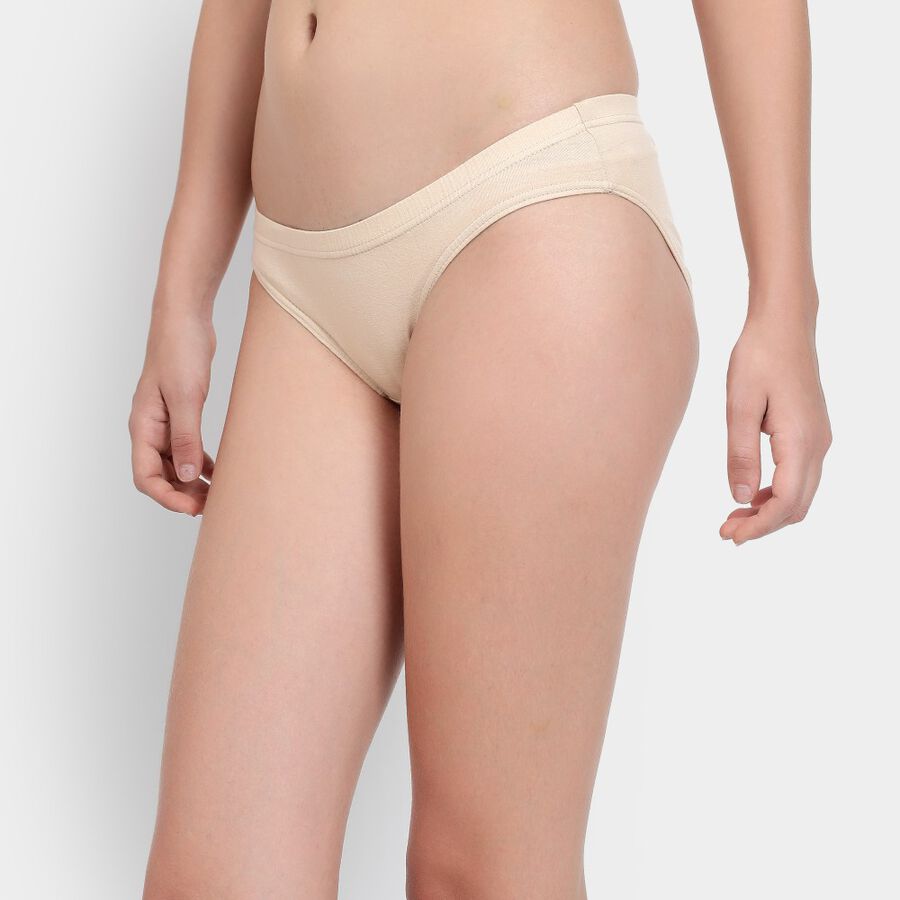 Ladies' 100% Cotton Panty, Beige, large image number null