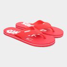 Mens Printed Flip Flops, Red, small image number null