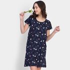 Ladies' Cotton Nighty, Navy Blue, small image number null