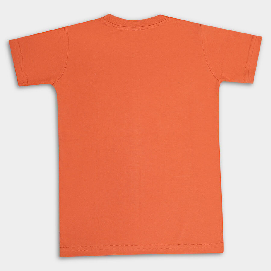 बॉयज टी-शर्ट, भूरा, large image number null