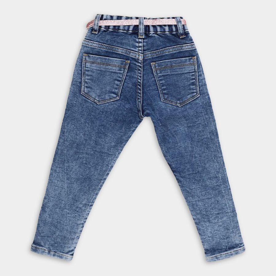 Girls' Jeans, गहरा नीला, large image number null