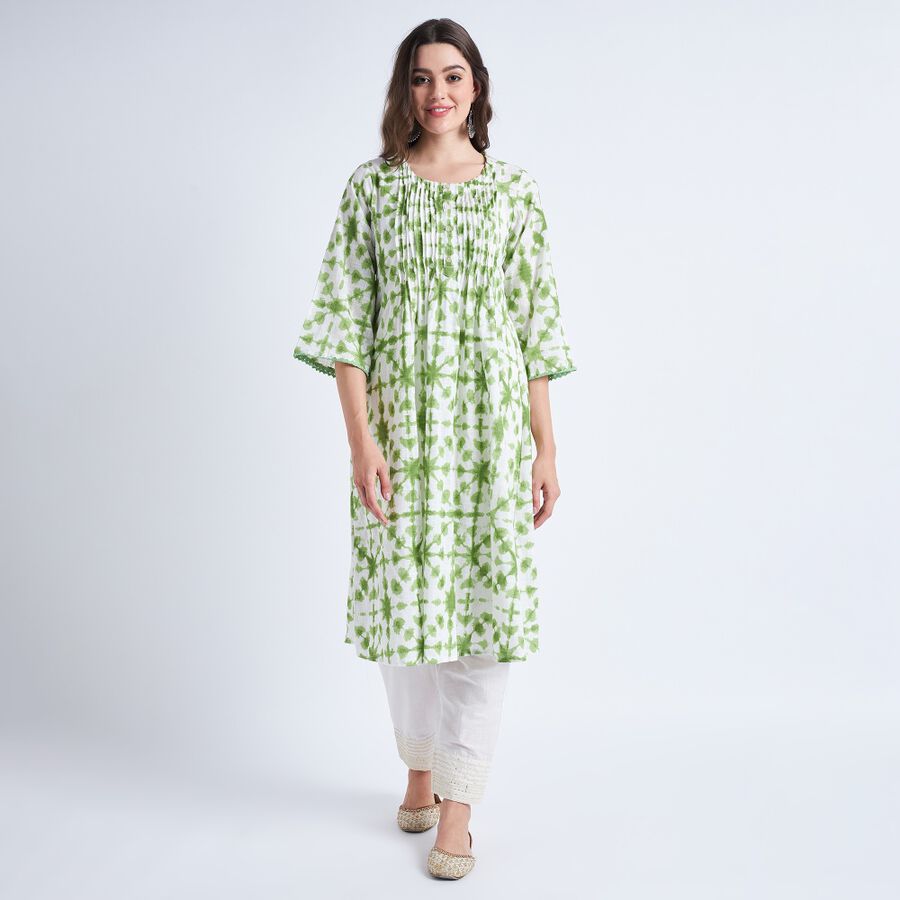 Ladies' Cotton Kurta, Light Green, large image number null