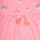 Girls' Cotton Frock, Pink, small image number null