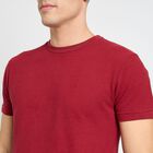 Men's Round Neck Half Sleeves T-Shirt, मरून, small image number null