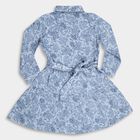 Girls' Dress, मध्यम नीला, small image number null