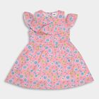 Girls' Cotton Frock, Pink, small image number null