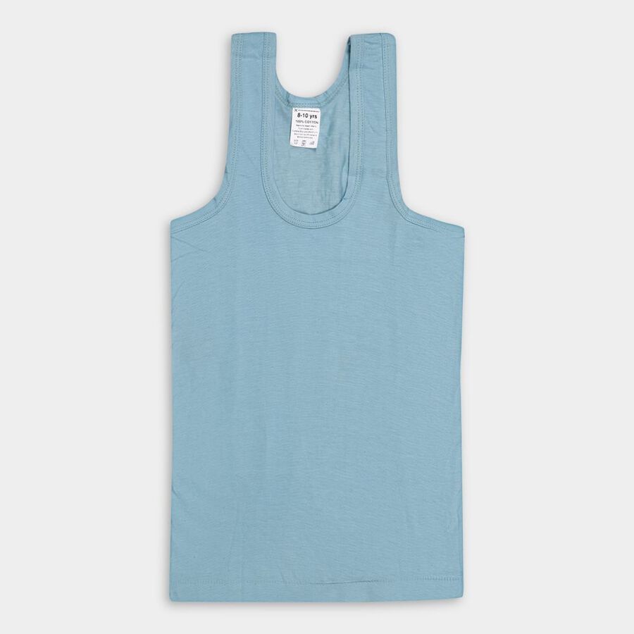 Boys' Cotton Vest, Light Blue, large image number null