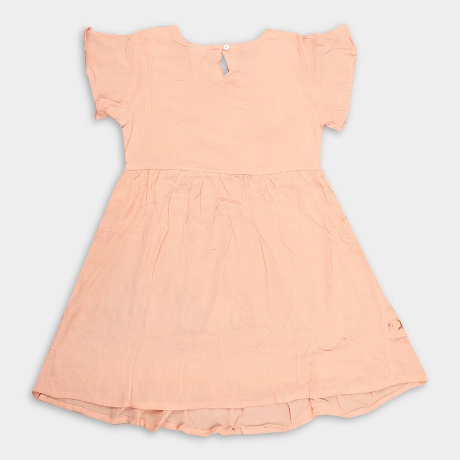 Girls' Dress, Peach, large image number null