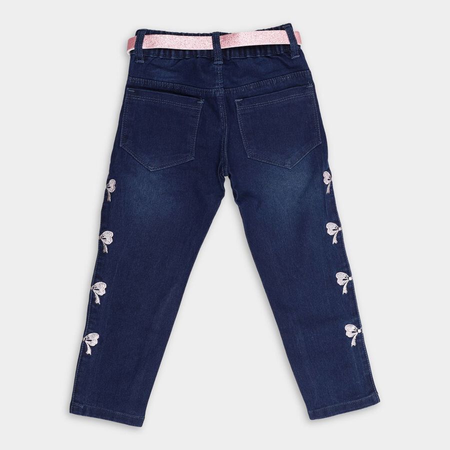 Girls' Jeans, गहरा नीला, large image number null