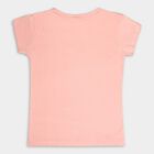 Girls' Cotton T-Shirt, Peach, small image number null