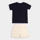 Infants' Cotton Baba Suit, Navy Blue, small image number null