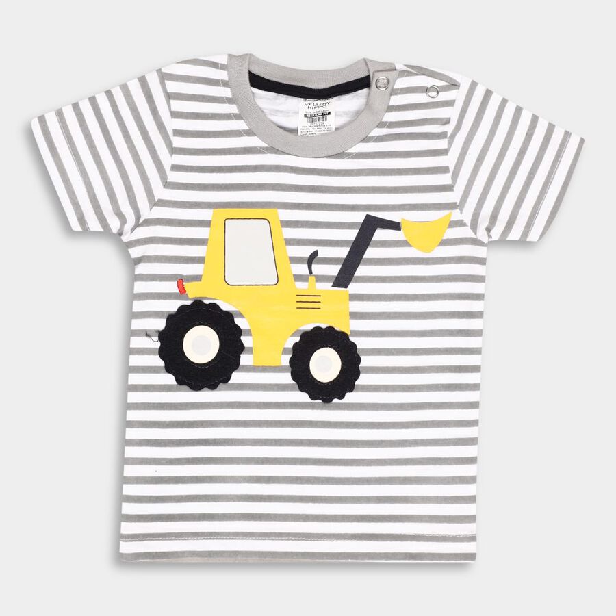 Infants' Cotton T-Shirt, Off White, large image number null