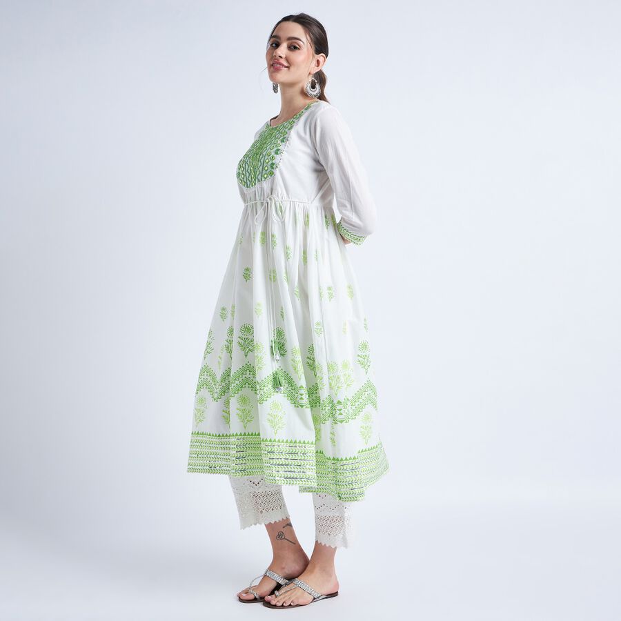 Ladies' Cotton Kurta, Light Green, large image number null