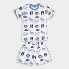 Infants' Cotton Baba Suit, Mid Blue, small image number null