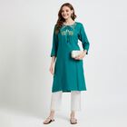 Ladies' Kurta, Dark Green, small image number null