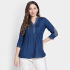 Ladies' Kurti, Teal Blue, small image number null