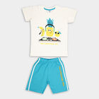 Boys' Cotton Knit Baba Suit, Off White, small image number null