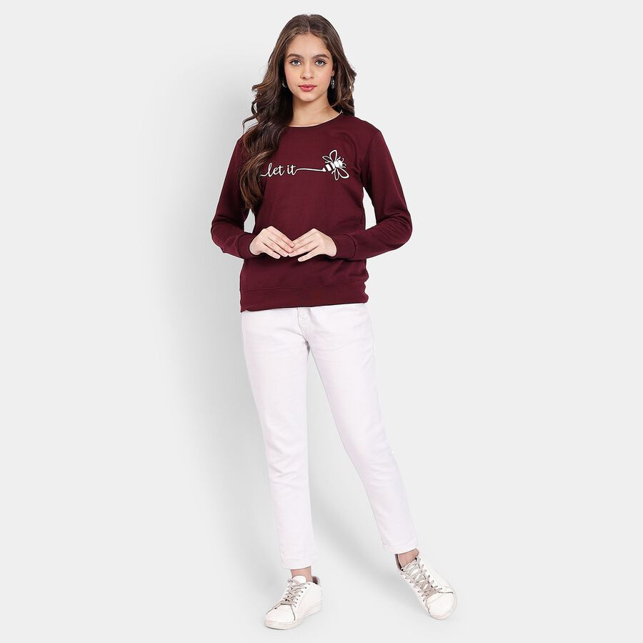 Ladies' Sweatshirt, Wine, large image number null